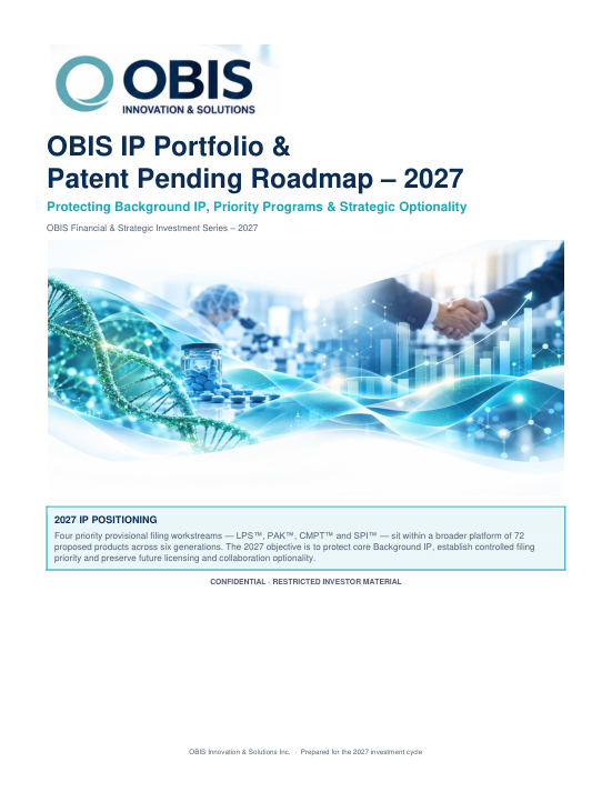 Cover: IP Portfolio & Patent Pending Roadmap